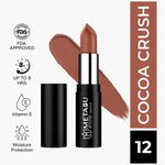 Buy Metabu Satin Matte Lipstick – Cocoa Crush 12 | Long Lasting 8H Wear, Highly Pigmented, Enriched with Vitamin E, Paraben-Free, Vegan Lip Color 4.2 gm - Purplle