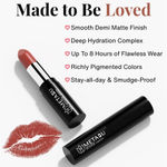 Buy Metabu Satin Matte Lipstick – Cocoa Crush 12 | Long Lasting 8H Wear, Highly Pigmented, Enriched with Vitamin E, Paraben-Free, Vegan Lip Color 4.2 gm - Purplle
