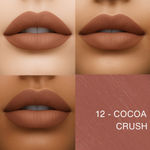 Buy Metabu Satin Matte Lipstick – Cocoa Crush 12 | Long Lasting 8H Wear, Highly Pigmented, Enriched with Vitamin E, Paraben-Free, Vegan Lip Color 4.2 gm - Purplle