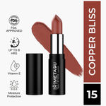 Buy Metabu Satin Matte Lipstick – Copper Bliss 15 | Long Lasting 8H Wear, Highly Pigmented, Enriched with Vitamin E, Paraben-Free, Vegan Lip Color&nbsp; 4.2 gm - Purplle