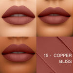 Buy Metabu Satin Matte Lipstick – Copper Bliss 15 | Long Lasting 8H Wear, Highly Pigmented, Enriched with Vitamin E, Paraben-Free, Vegan Lip Color&nbsp; 4.2 gm - Purplle