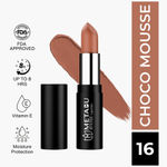 Buy Metabu Satin Matte Lipstick – Choco Mousse 16 | Long Lasting 8H Wear, Highly Pigmented, Enriched with Vitamin E, Paraben-Free, Vegan Lip Color&nbsp; 4.2 gm - Purplle