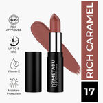Buy Metabu Satin Matte Lipstick – Rich Caramel 17 | Long Lasting 8H Wear, Highly Pigmented, Enriched with Vitamin E, Paraben-Free, Vegan Lip Color&nbsp; 4.2 gm - Purplle