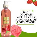 Buy Earthgenix Body Wash Strawberry with Free Loofah - 300 ml - Purplle