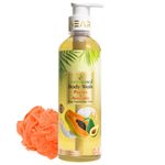 Buy Earthgenix Body Wash Papaya & Avocado with Free Loofah - 300 ml - Purplle
