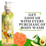 Buy Earthgenix Body Wash Papaya & Avocado with Free Loofah - 300 ml - Purplle