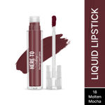 Buy Swiss Beauty Select Here To Stay Liquid Matte Lipstick with Kiss-Proof Formula | Infused with Vitamin E | Non-Transfer | Smudgeproof | 12-18 Hrs Stay - Molten Moch 3 ml - Purplle