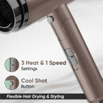 Buy Vega Dry-Up 2000W Hair Dryer for Men & Women with 3 Heat & 1 Speed Setting & Cool Shot Button, Blow Dryer for Women, Foldable Hair Dryer with Over Heat Cut-out, Effortless Hair Style, Brown (VHDH-36) 1 pc - Purplle