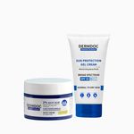 Buy DERMDOC Glow & Protect Combo (Combo of 2) | 2% Kojic Acid Glow Fusion Formula Night Cream (50 gm) | UVA & UVB Broad Spectrum Sun Protection Gel Cream with SPF 30 PA+++ (50 gm) - Purplle