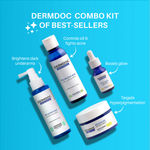 Buy DERMDOC Combo Kit of Best-Sellers | 10% Niacinamide fACE Serum (15 ml) | 5% Glycolic Acid Underarm Brightening Spray (100 ml) | 2% Kojic Acid Night Cream (50 gm) | 2% Salicylic Acid Face Wash (120 ml) | Value Pack Combo of 4 - Purplle