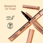 Buy Swiss Beauty BROWmance Pen | Fills In Sparse Hair | 8-Hour Stay | Waterproof | DEEP brown (1 ml) - Purplle