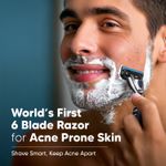 Buy LetsShave Pro 6 Acne-Friendly Razor for Men – Anti-Acne Shaving Kit with Beard Styling Back-Blade 1 pc - Purplle