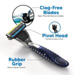 Buy LetsShave Pro 6 Acne-Friendly Razor for Men – Anti-Acne Shaving Kit with Beard Styling Back-Blade 1 pc - Purplle