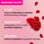 Buy Dot & Key Night Retinol + Ceramide Night Repair Cream | Hibiscus & Pomegranate Oil | Reduces Fine Lines & Wrinkles Lift Face Moisturizer With Hyaluronic Acid & Ceramides | 60ml - Purplle