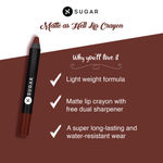 Buy SUGAR Cosmetics Matte as Hell Crayon Lipsticks for Women | Lasts Up To 8+ Hours | Lip Crayon with Sharpener | 2.8 gm - 13 Murphy Brown - Purplle