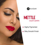 Buy SUGAR Cosmetics Mettle Matte Liquid Lipstick For Women | Highly Pigmented | Transferproof & Long Lasting |7 ml - 04 Sirius (Cherry Red) - Purplle