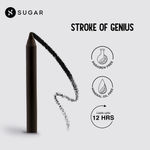 Buy SUGAR Cosmetics Stroke Of Genius Heavy-Duty Kohl with Sharpner | Long Lasting, Smudge Proof & Waterproof Kajal Pencil | Matte Finish | 1.2 gm - 01 Back To Black (Black) - Purplle