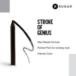 Buy SUGAR Cosmetics Stroke Of Genius Heavy-Duty Kohl with Sharpner | Long Lasting, Smudge Proof & Waterproof Kajal Pencil | Matte Finish | 1.2 gm - 01 Back To Black (Black) - Purplle