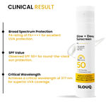 Buy Slouq Glow + Dewy Sunscreen with Ceramide, Vitamin C & SPF 50 PA++++ | UVA/UVB & Blue Light Protection, Suitable for Oily, Dry, Sensitive & Combination Skin | Berry Extract - 50 gm (Pack Of 1) - Purplle