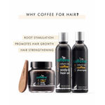 Buy mCaffeine Coffee Hair Fall Control Kit with Protein, Redensyl, Natural AHA & Argan Oil | Shampoo, Hair Oil, Scalp Scrub | All Hair Types | Sulphate & Silicone Free 700 ml - Purplle