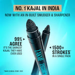 Buy LAKME 9-5 Eyeconic Smokey Kajal, Black, 0.35 gm, for Smokey Eye Perfection, with 2x Darker Pigment, Smudge-Proof and Waterproof, Long-Wear Formula - Purplle