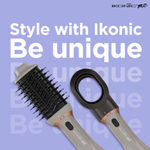Buy Ikonic Me 3 in 1 Express Styler Grey, Professional Volumizer Blow Dryer 1200W | Hot Air Brush| Innovative Air Flow Vents Mixed Styling Bristles Ceramic Titanium Tourmaline-Coated Brush Head - Purplle