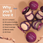 Buy Hilary Rhoda Compact Powder | Ivory | 2-in-1 Pressed Powder with Mirror & Puff | Shimmery & HD Matte Finish With Long Lasting Coverage| Oil Control | (My Ivory - Shade 01)-18 gm - Purplle