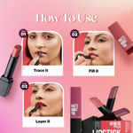 Buy Hilary Rhoda Matte About You Lipstick | Long Lasting & Highly Pigmented Lipstick | Glides Smoothly | Matte Finish | One Stroke Application | Cruelty-Free & Vegan - 3 gm (Burgundy Magic - Shade 10) - Purplle