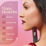 Buy Hilary Rhoda Matte About You Lipstick | Long Lasting & Highly Pigmented Lipstick | Glides Smoothly | Matte Finish | One Stroke Application | Cruelty-Free & Vegan - 3 gm (Cocoa Crush - Shade 11) - Purplle