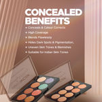Buy Hilary Rhoda Concealing & Contouring | 8 Shades in Palette | Colour Corrects with High Coverage | Face Palette | Hides Dark Spots & Pigmentation | Buildable Coverage | 12 gm (Shade-1) - Purplle