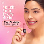 Buy Hilary Rhoda Trap Of Matte 6 Bullet Mini Lipsticks | Infused with SPF 15 | Long-Lasting Formula & Trendy Lipstick Shades | Paraben-Free & Cruelty-Free | Pack of 6 - 1.5 X 6 gm - Purplle