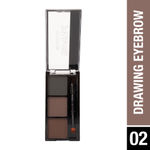 Buy Hilary Rhoda Drawing Eyebrow Palette | Highly Blendable & Superfine Particles | 3 Natural Shades & Comes with a Spoolie | Long Lasting & Waterproof - 7.2 gm (Shade - 02) - Purplle