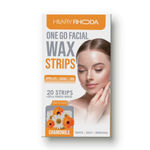 Buy Hilary Rhoda One Go Facial Wax Strips | Ready-To-Use Facial Wax Strips | Face, Cheek, Upper Lip & Chin Facial Wax | Painless Hair Removal | With 2 Finish Wipes | 20 Strips (Chamomile - Shade 03) - Purplle