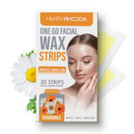 Buy Hilary Rhoda One Go Facial Wax Strips | Ready-To-Use Facial Wax Strips | Face, Cheek, Upper Lip & Chin Facial Wax | Painless Hair Removal | With 2 Finish Wipes | 20 Strips (Chamomile - Shade 03) - Purplle