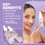 Buy Hilary Rhoda Shimmer Stay Makeup Fixer | Infused with Aloe Vera | | Keeps Makeup Intact | Hydrates, Soothes & Refreshes Skin | 80 ml - Purplle