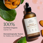 Buy Juicy Chemistry 100% Pure & Organic Sweet Almond Oil, 100 ml | Moisturizes Skin | Nourishes Hair & Supports Sensitive Skin | Cold-Pressed | Certified Organic - Purplle