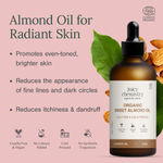 Buy Juicy Chemistry 100% Pure & Organic Sweet Almond Oil, 100 ml | Moisturizes Skin | Nourishes Hair & Supports Sensitive Skin | Cold-Pressed | Certified Organic - Purplle