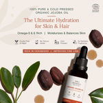 Buy Juicy Chemistry Organic Jojoba Oil, 30 ml | 100% Pure, Cold-Pressed & Certified Organic | Balances Sebum | Controls Acne | Deeply Moisturises Skin & Hair - Purplle