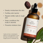 Buy Juicy Chemistry Organic Jojoba Oil, 100 ml | 100% Pure, Cold-Pressed & Certified Organic | Balances Sebum | Controls Acne | Deeply Moisturises Skin & Hair - Purplle
