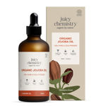 Buy Juicy Chemistry Organic Jojoba Oil, 100 ml | 100% Pure, Cold-Pressed & Certified Organic | Balances Sebum | Controls Acne | Deeply Moisturises Skin & Hair - Purplle