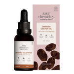 Buy Juicy Chemistry Organic Castor Oil, 30 ml | 100% Pure, Cold-Pressed & Certified Organic | Promotes Hair Growth | Strengthens Lashes & Brows | Deeply Moisturises Skin - Purplle