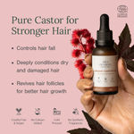 Buy Juicy Chemistry Organic Castor Oil, 30 ml | 100% Pure, Cold-Pressed & Certified Organic | Promotes Hair Growth | Strengthens Lashes & Brows | Deeply Moisturises Skin - Purplle