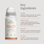 Buy Juicy Chemistry 5% AHA + 2% BHA Underarm Roll-On Deodorant, 50 ml | Fortified with Vanilla + Witch Hazel | Exfoliates | Brightens & Fights Odour | Alcohol-Free | Aluminium-Free | Certified Organic - Purplle