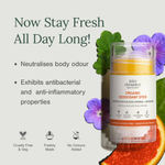 Buy Juicy Chemistry Organic Deodorant Stick Fortified with Blood Orange & Geranium, 40 gm | Long-Lasting Odour Protection | Underarm Brightening | Aluminium Free - Purplle