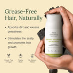 Buy Juicy Chemistry Organic Volumising Dry Powder Fortified with Bhringaraj & Charcoal, 100 gm | Natural Hair Thickening & Oil Absorbing Powder - Purplle