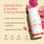Buy Juicy Chemistry Organic Dusting Powder Fortified with Damask Rose + Jasmine, 100 gm| Talc-Free | Keeps Skin Fresh | Soft & Odour-Free | For All Skin Types - Purplle