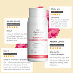 Buy Juicy Chemistry Organic Dusting Powder Fortified with Damask Rose + Jasmine, 100 gm| Talc-Free | Keeps Skin Fresh | Soft & Odour-Free | For All Skin Types - Purplle