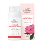 Buy Juicy Chemistry Organic Dusting Powder Fortified with Damask Rose + Jasmine, 100 gm| Talc-Free | Keeps Skin Fresh | Soft & Odour-Free | For All Skin Types - Purplle