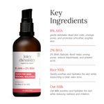 Buy Juicy Chemistry 8% AHA + 2% BHA Toner Fortified with Rice Water & Oat Milk, 100 ml | Exfoliating & Pore-Refining Toner | Gives Smooth, Clear, and Glowing Skin | Certified Organic & Alcohol-Free | For Men & Women - Purplle