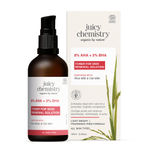 Buy Juicy Chemistry 8% AHA + 2% BHA Toner Fortified with Rice Water & Oat Milk, 100 ml | Exfoliating & Pore-Refining Toner | Gives Smooth, Clear, and Glowing Skin | Certified Organic & Alcohol-Free | For Men & Women - Purplle